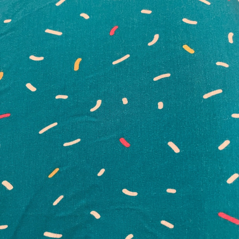 Handmade teal sprinkle print scrunchie bamboo super soft high end fabric